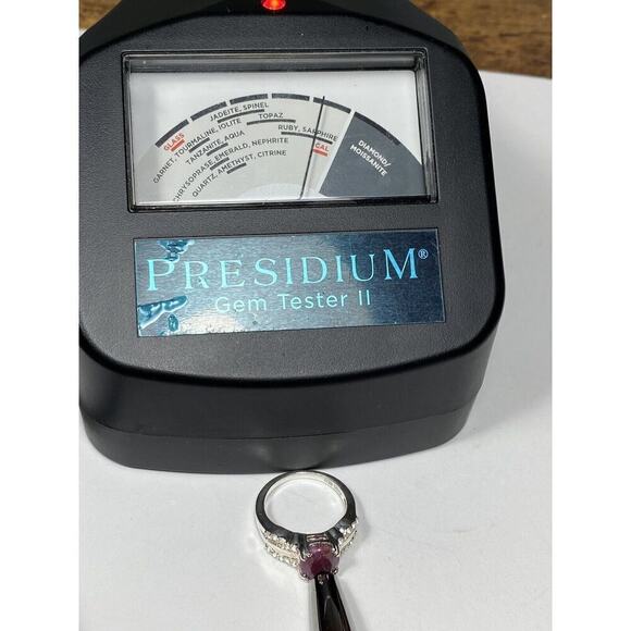 925 PTI India Sterling Silver Ruby Diamonds Ring 6.75 4.17g - Picture 14 of 15